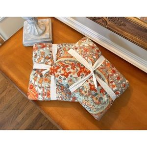 Pottery Barn Paloma Organic Cotton Quilted Standard Shams Set Of 2 NWOT